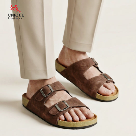 Premium Suede Sandal Chocolate (513)