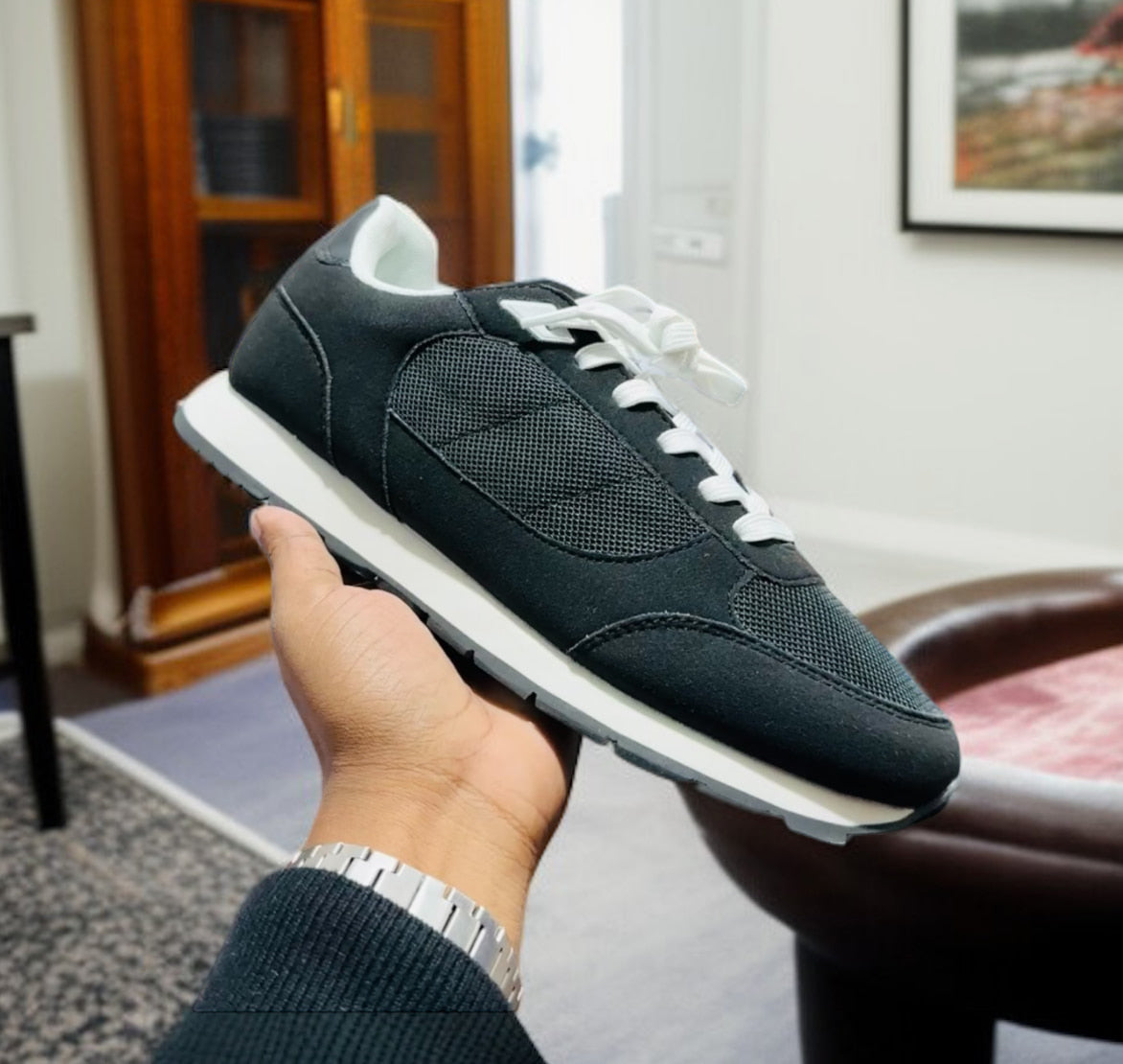 Black Color Esmara Original Export Sneaker like Pegasus (394)