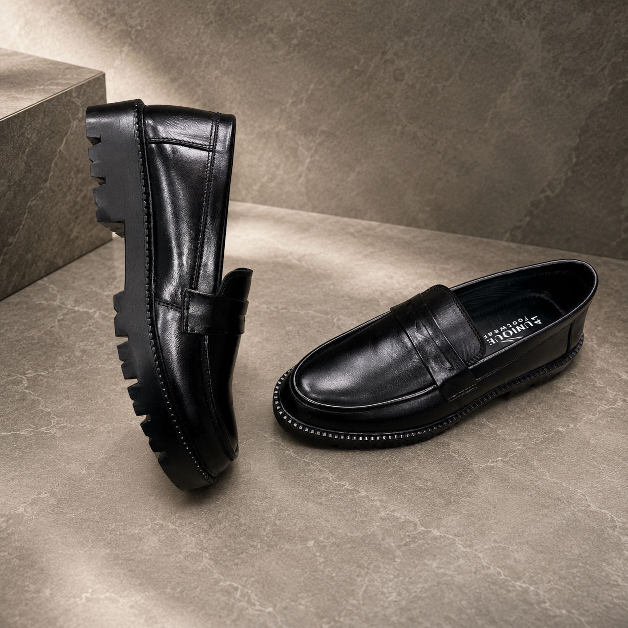 Seoul Pine Cow Leather Luxury Chunky Loafer (522)