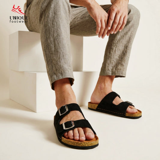 Premium Suede Sandal Black(514)