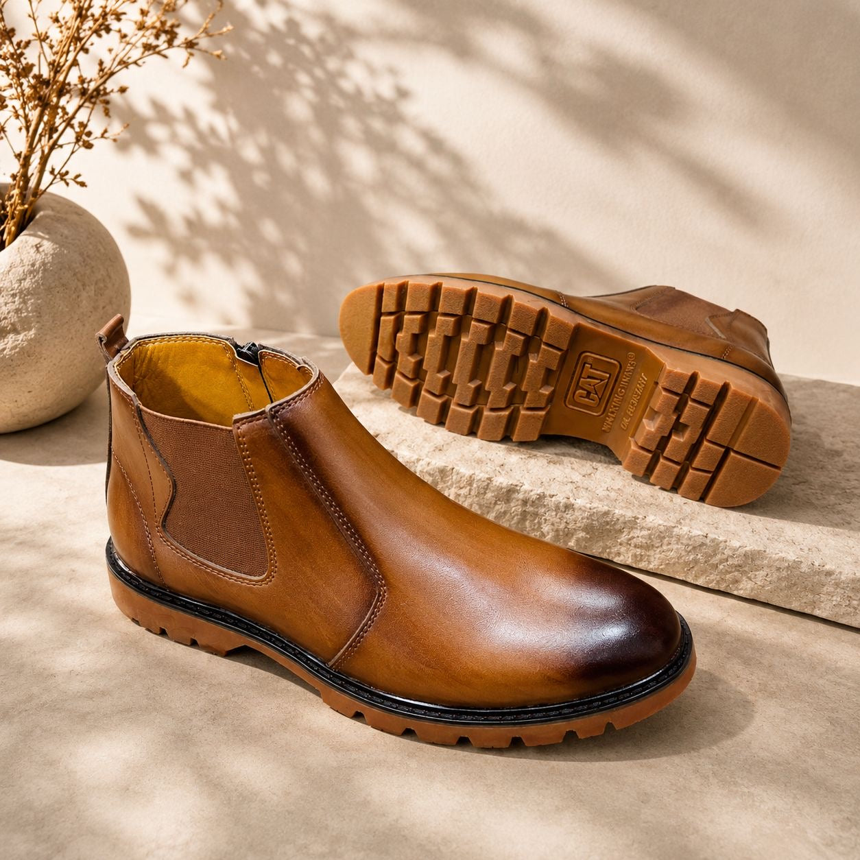 Original Cow Leather Chelsea Boot – With Premium CAT Sole (524)