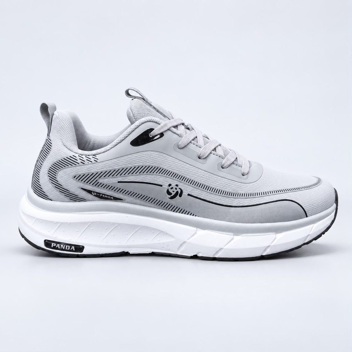 Lightweight Comfortable Branded Sneakers Light Grey (608)