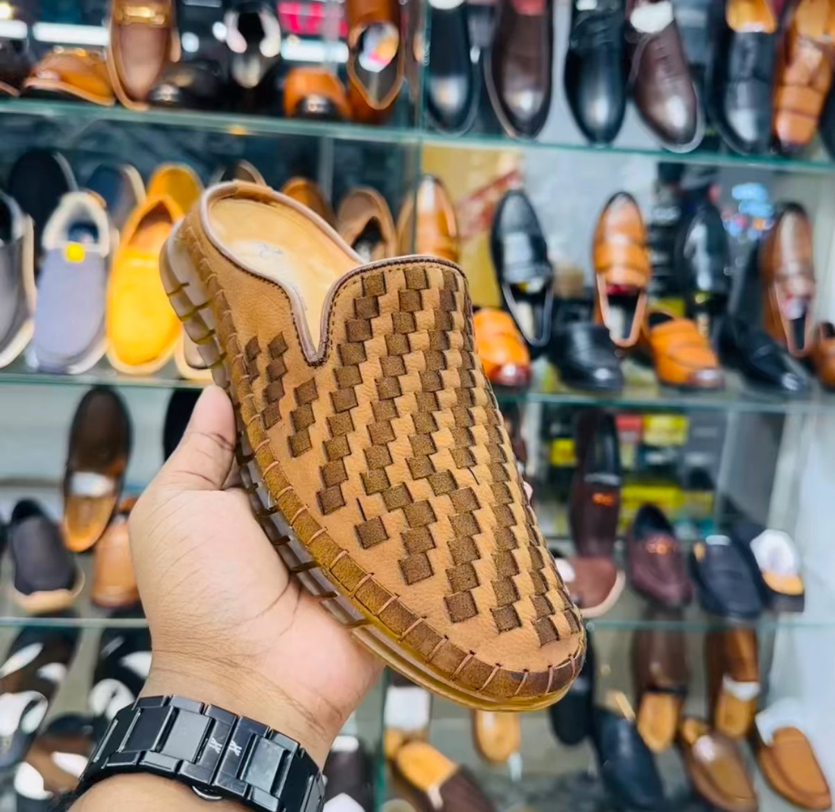 Genuine Cow Leather Premium Half Shoes (536)