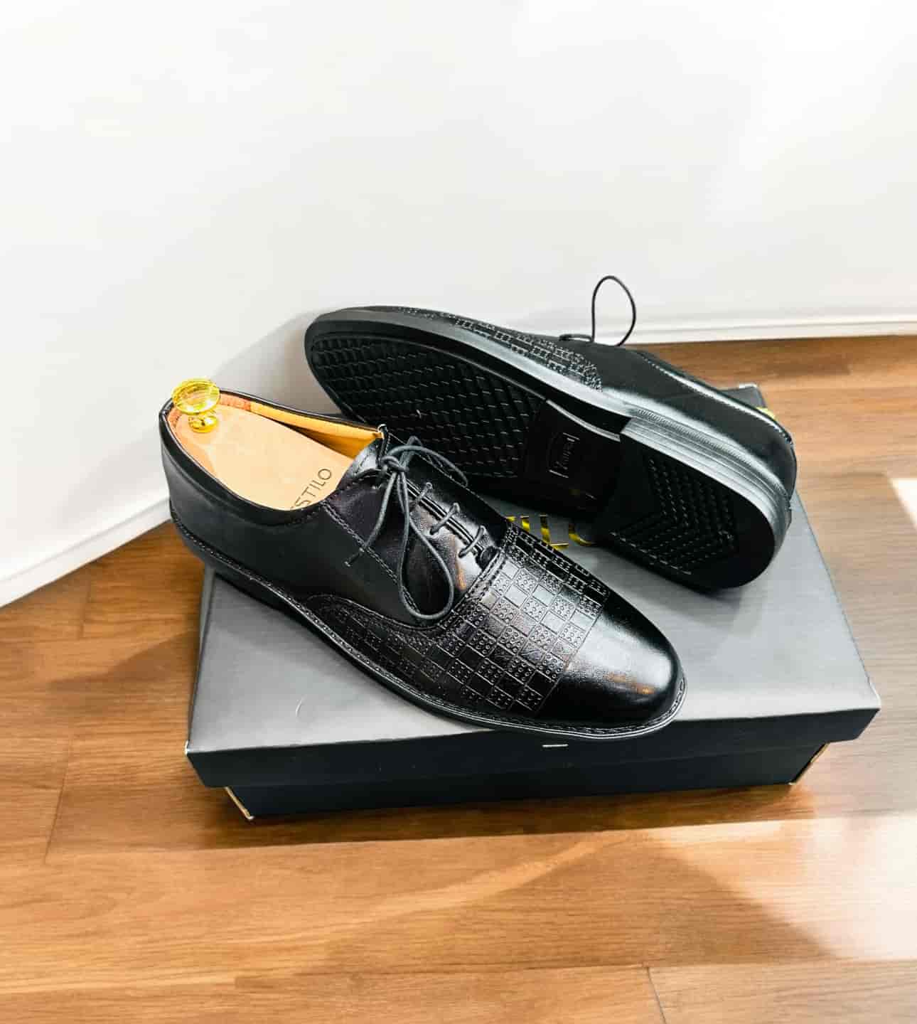 Premium Oxford Formal Shoes Black Color (F-259)