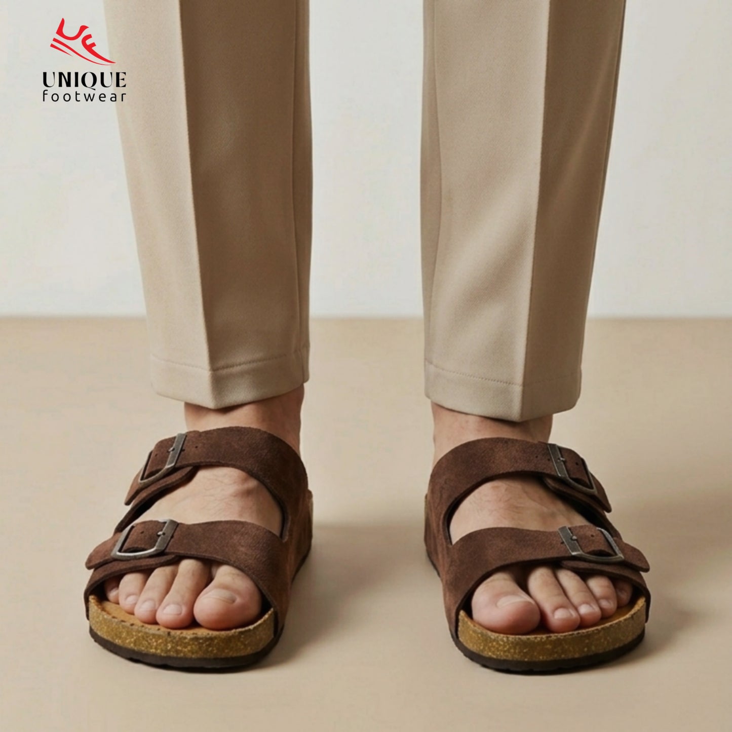 Premium Suede Sandal Chocolate (513)
