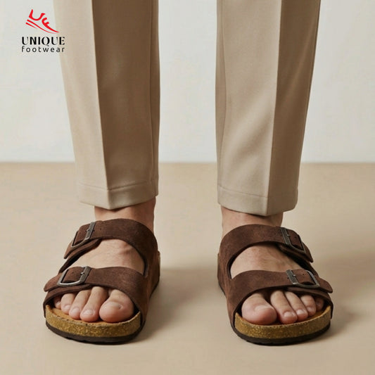 Premium Suede Sandal Chocolate (513)