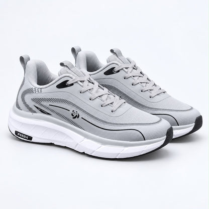 Lightweight Comfortable Branded Sneakers Light Grey (608)