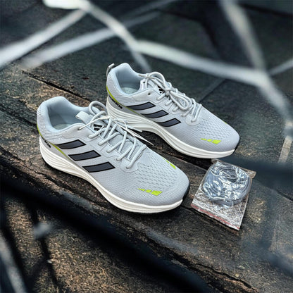 (Free Lace) Summer Friendly Premium Quality Sneakers LightGrey (489)