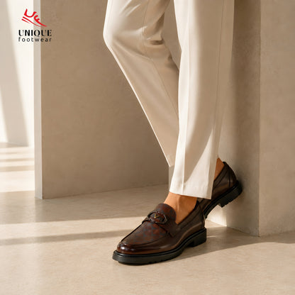 Premium Classic Laser-Cut Chunky Loafer (566)