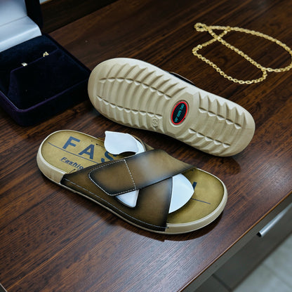 Exclusive Cross Belt Leather Sandals(475)