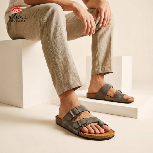 Premium Suede Sandal Ash Color (509)