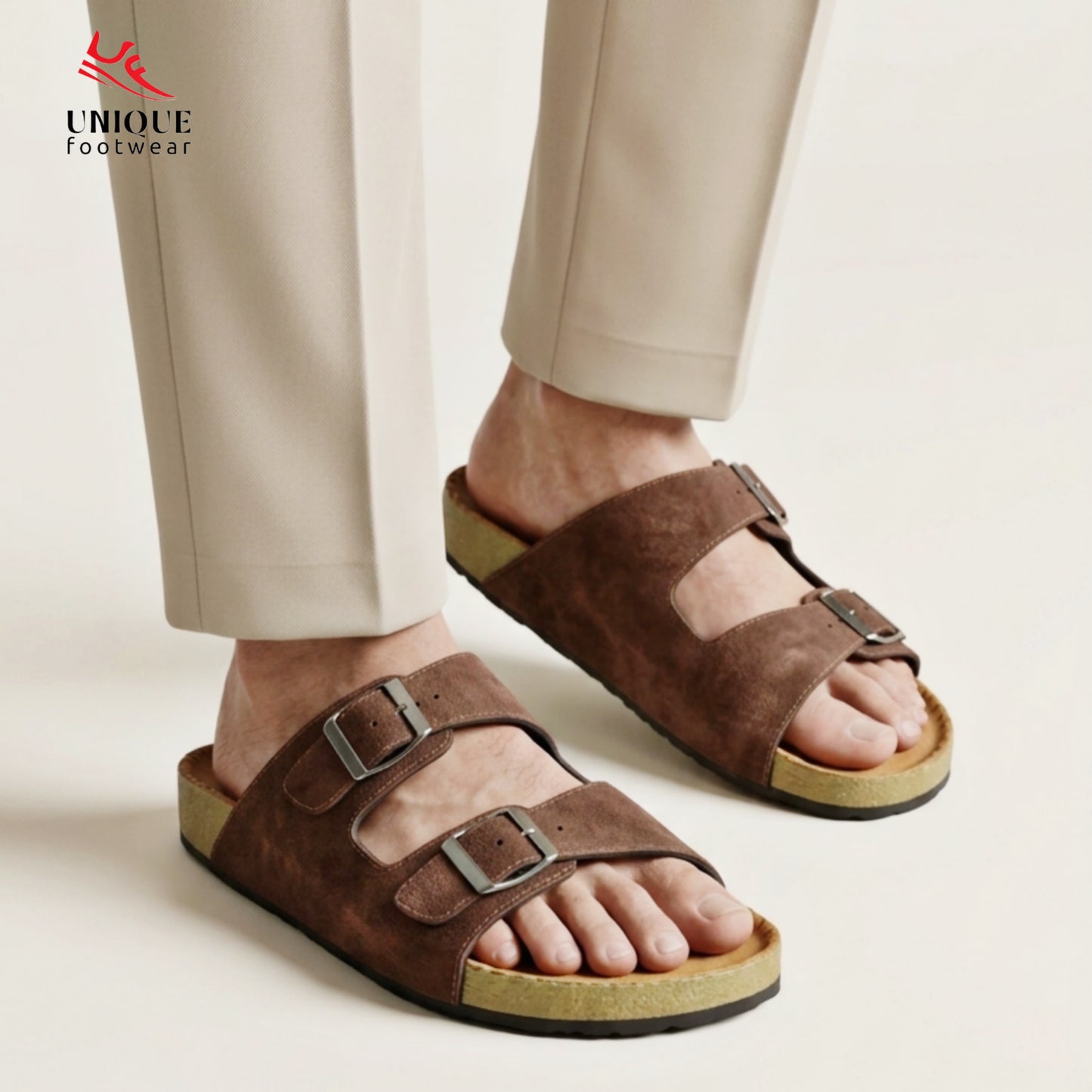 Premium Suede Sandal Chocolate (513)
