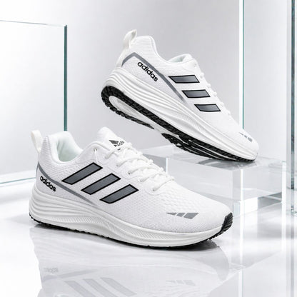 (Free Lace) Summer Friendly Premium Quality Sneakers White (490)