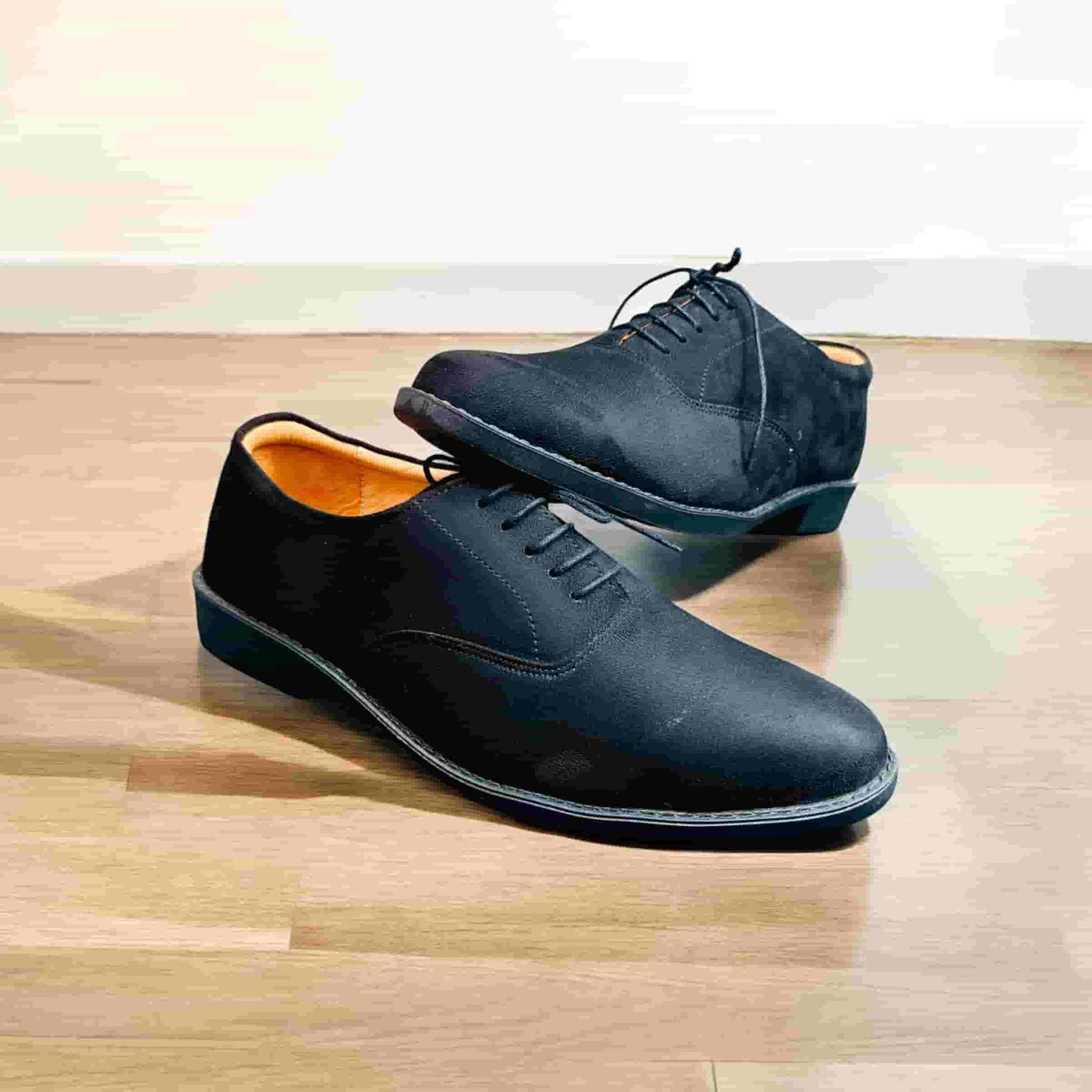 Black Color Super Premium Derby Shoes (L-256)
