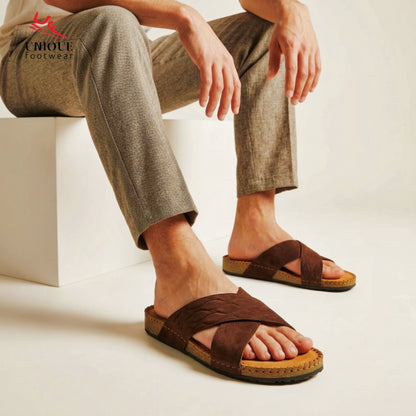 Premium Suede Sandal Chocolate (511)