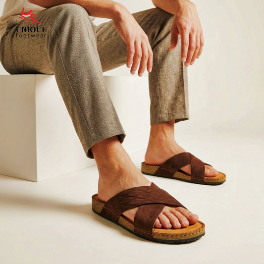 Premium Suede Sandal Chocolate (511)