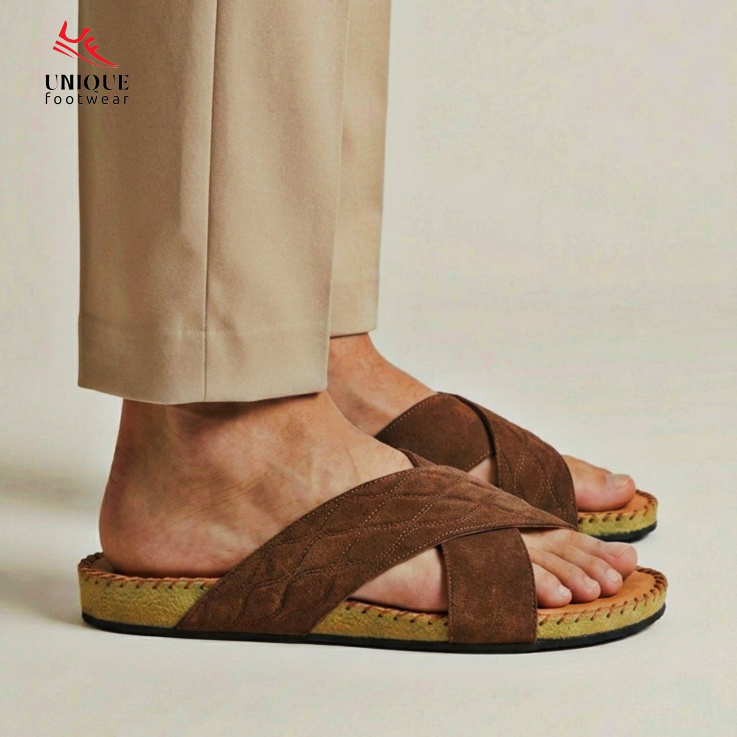 Premium Suede Sandal Chocolate (511)