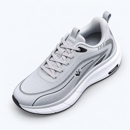 Lightweight Comfortable Branded Sneakers Light Grey (608)