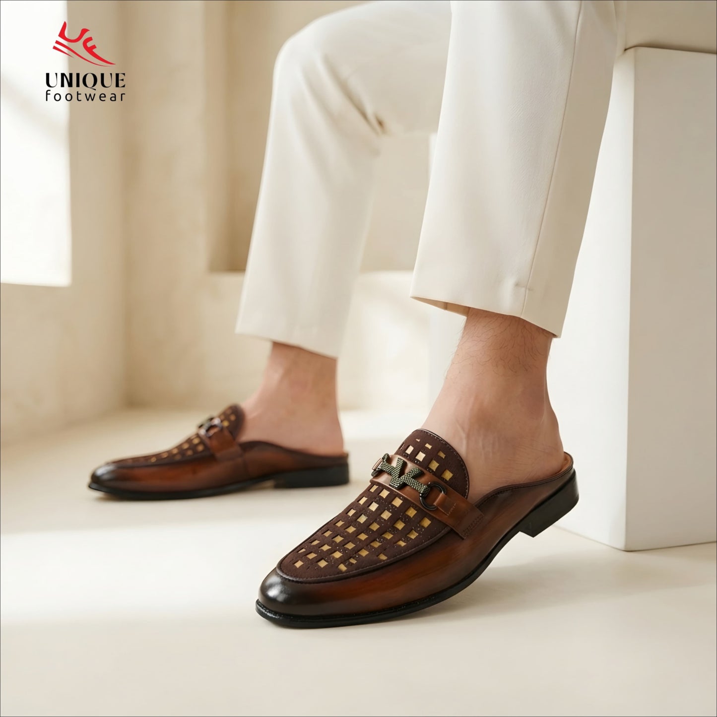 Laser Cut Smart Casual Half Shoes (547)