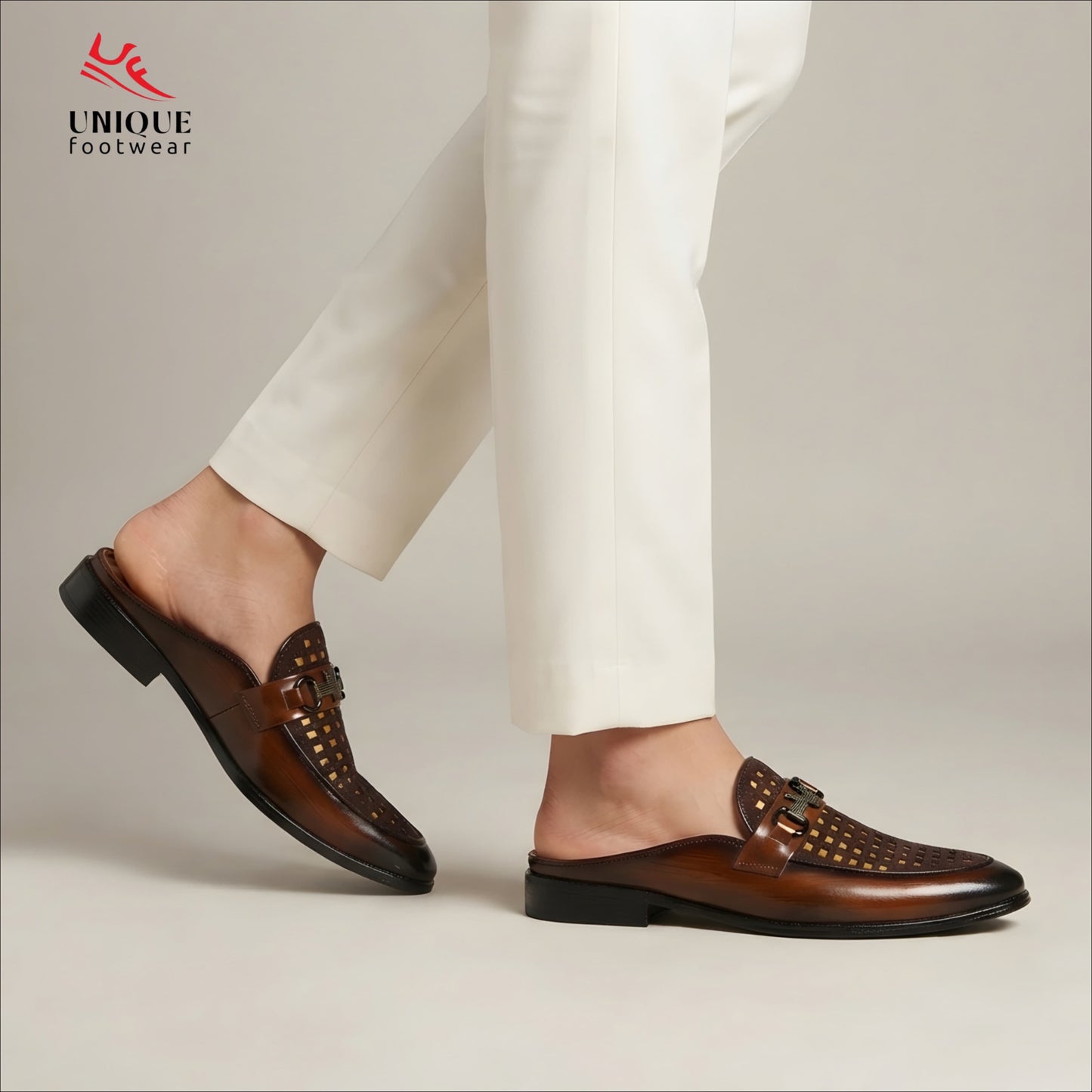 Laser Cut Smart Casual Half Shoes (547)