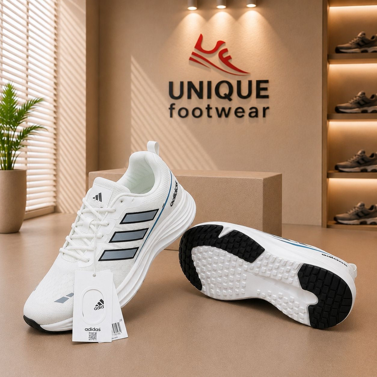(Free Lace) Summer Friendly Premium Quality Sneakers White (490)