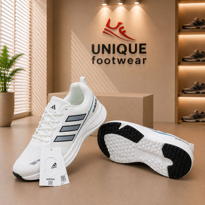 (Free Lace) Summer Friendly Premium Quality Sneakers White (490)