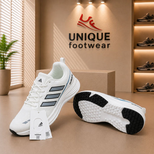 (Free Lace) Summer Friendly Premium Quality Sneakers White (490)