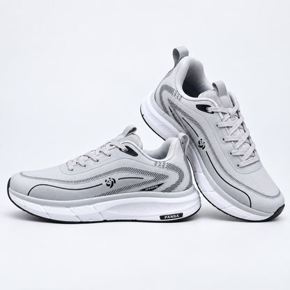 Lightweight Comfortable Branded Sneakers Light Grey (608)