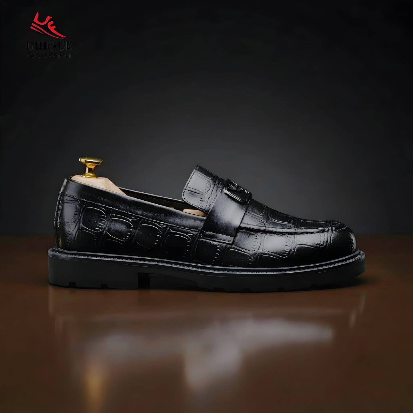 Verona Gorgeous Pu Chunky Loafer -Black (530)