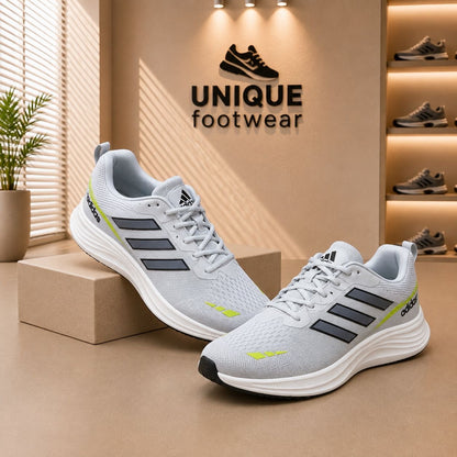 (Free Lace) Summer Friendly Premium Quality Sneakers LightGrey (489)