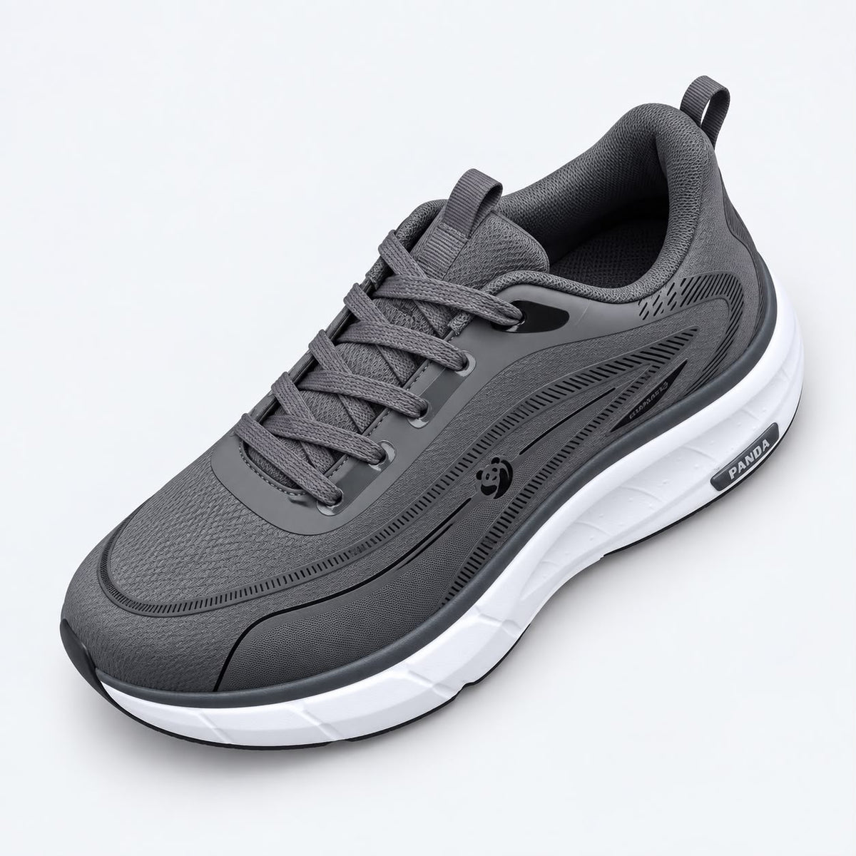 Lightweight Comfortable Branded Sneakers Dark Grey (609)
