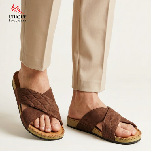 Premium Suede Sandal Chocolate (511)