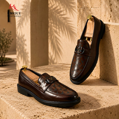 Premium Classic Laser-Cut Chunky Loafer (566)