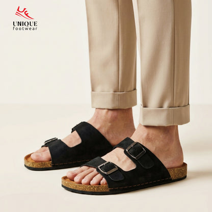 Premium Suede Sandal Black(514)