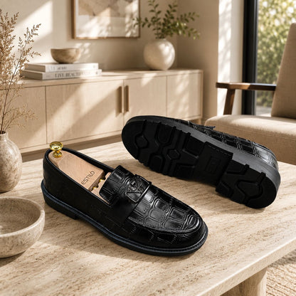 Verona Gorgeous Pu Chunky Loafer -Black (530)