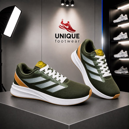 Super Premium Quality Branded Sneaker Olive Color (562)