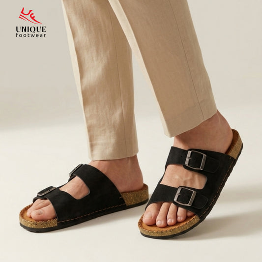 Premium Suede Sandal Black(514)