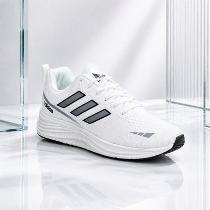 (Free Lace) Summer Friendly Premium Quality Sneakers White (490)