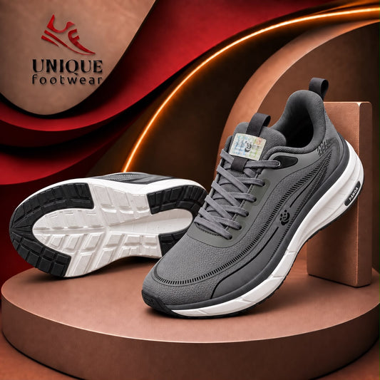 Lightweight Comfortable Branded Sneakers Dark Grey (609)