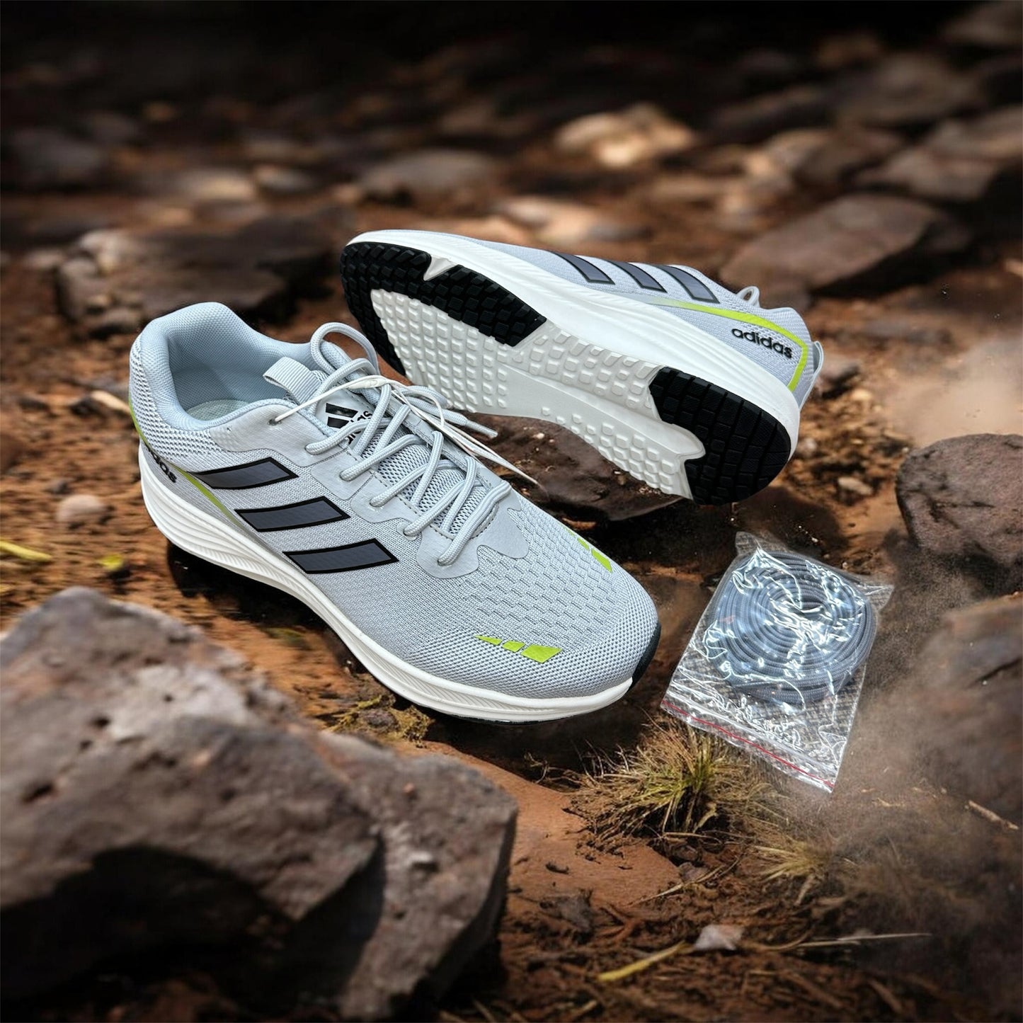 (Free Lace) Summer Friendly Premium Quality Sneakers LightGrey (489)
