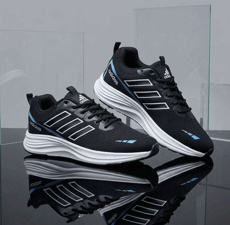 (Free Lace) Summer Friendly Premium Quality Sneakers Black Color (488)