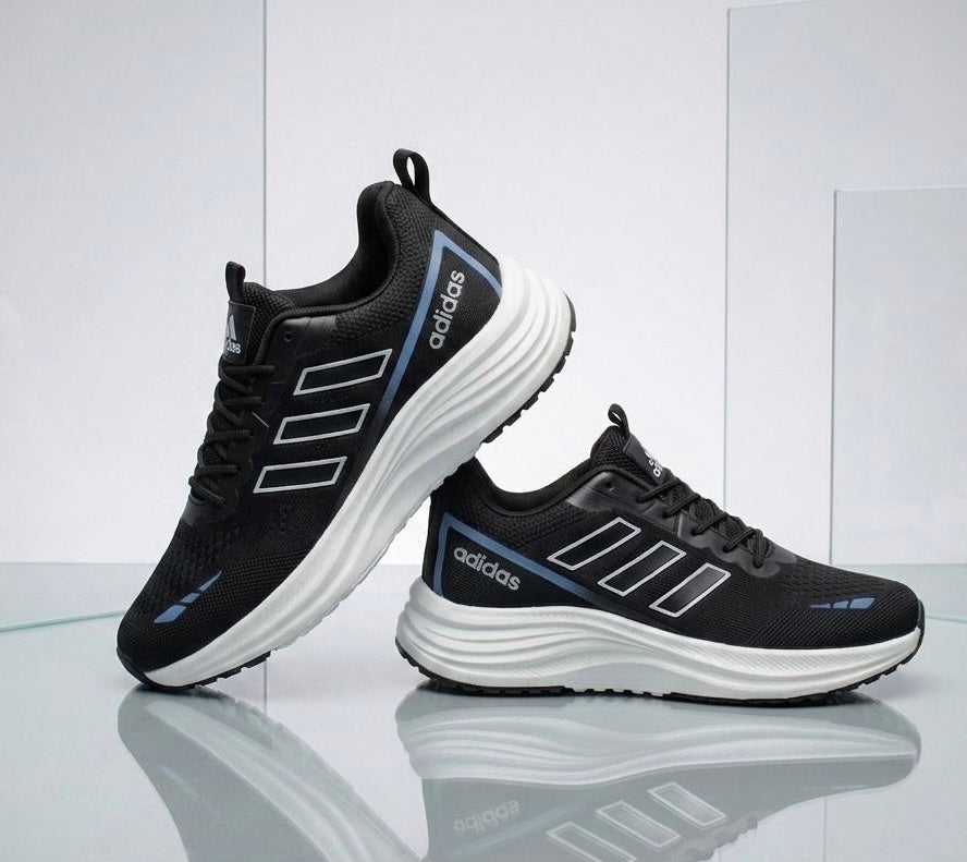 (Free Lace) Summer Friendly Premium Quality Sneakers Black Color (488)