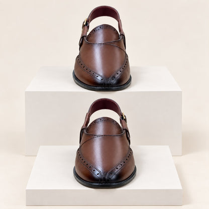 Genuine Cow Leather Kabuli Shoes-(618)