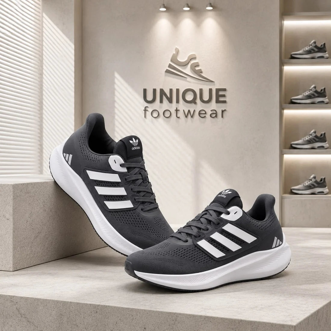 Super Premium Quality Branded Sneaker Dark Grey Color (555)