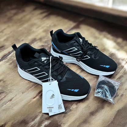(Free Lace) Summer Friendly Premium Quality Sneakers Black Color (488)
