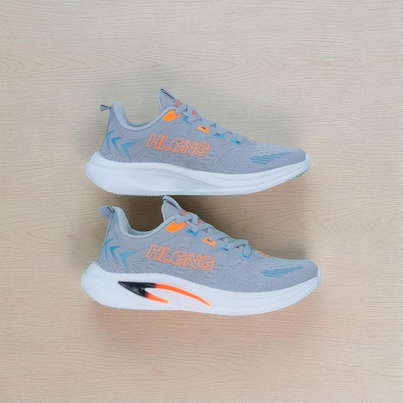 HLONG PowerStep Everyday Fashion Runner Sneaker Light Ash Color (S-47)