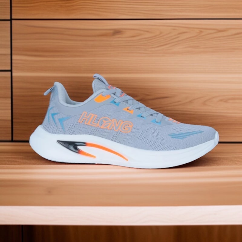 HLONG PowerStep Everyday Fashion Runner Sneaker Light Ash Color (S-47)