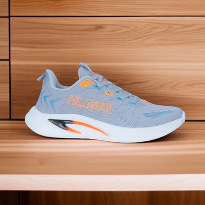 HLONG PowerStep Everyday Fashion Runner Sneaker Light Ash Color (S-47)