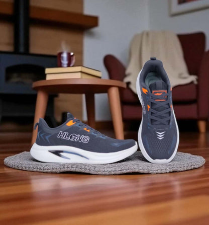 HLONG PowerStep Everyday Fashion Runner Sneaker Dark Ash Color (S-48)