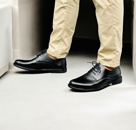Genuine Leather Oxford Formal Shoes – Black (F-135)